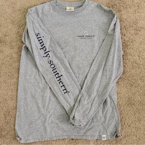 Simply Southern Heather Gray Long Sleeve Tee